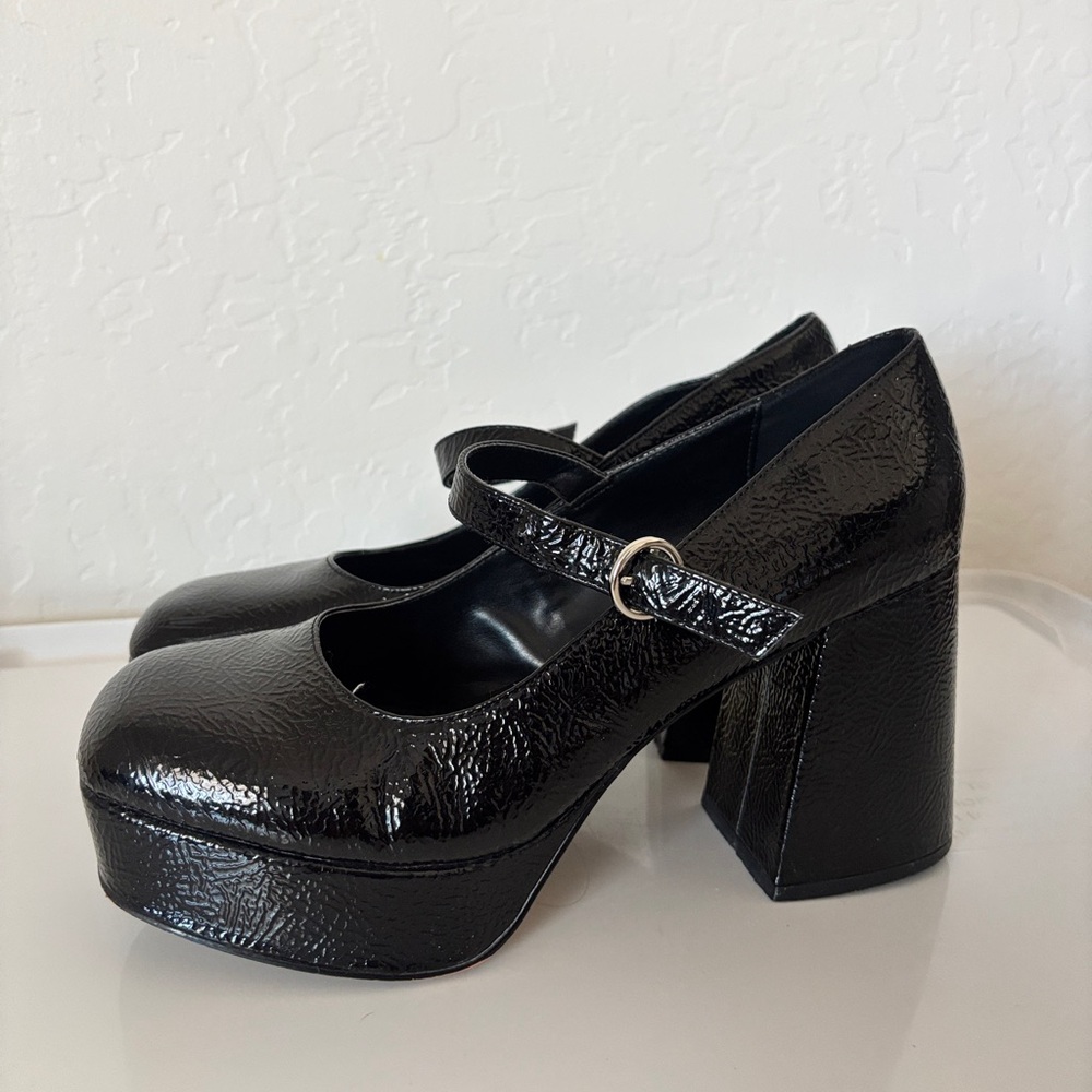 Urban Outfitters Black Platform Mary Jane Shoes
